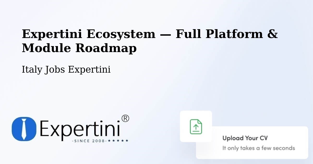 Expertini Ecosystem — Full Platform & Module Roadmap – Bruno
