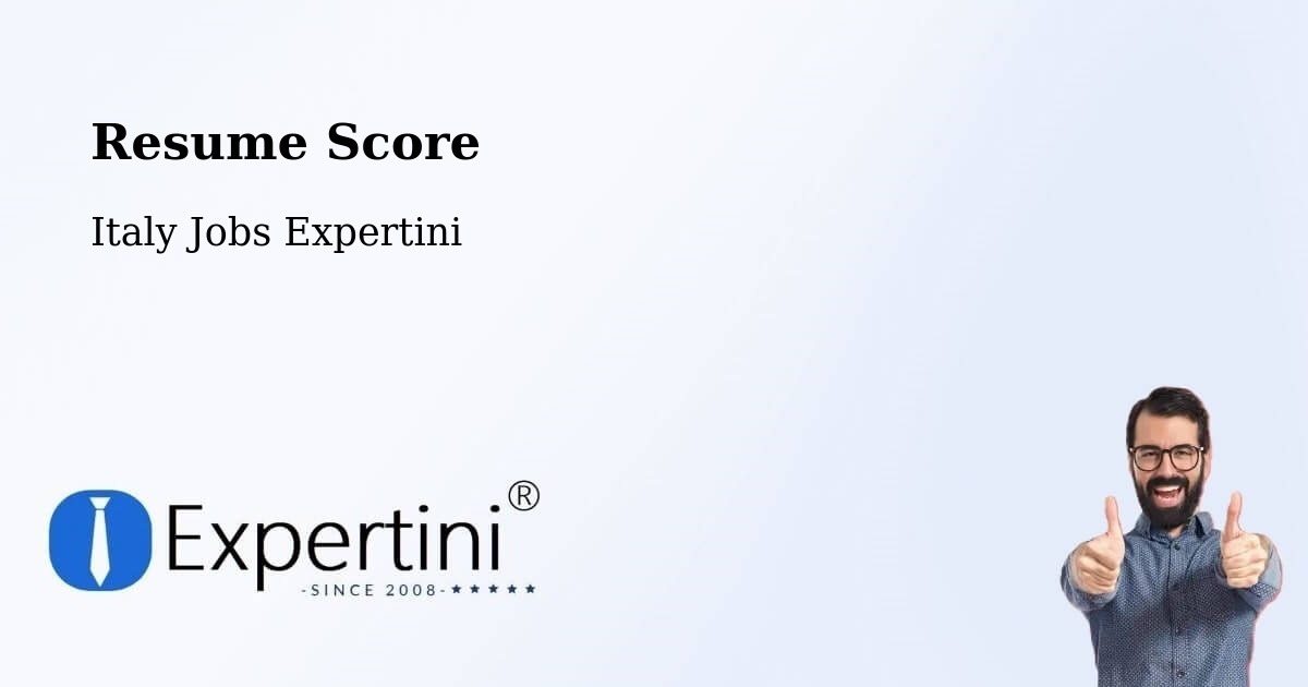 Resume Score & Job Description Match Tool – Bruno - Italy Jobs Expertini